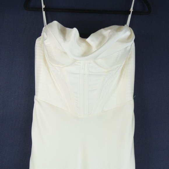 NEW House of CB London Charmaine Ivory Corset Maxi Dress size L+ #1429 - Picture 5 of 10